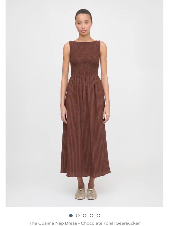 Hill House Dresses & Skirts - Hill House Brown Smocked Midi Dress